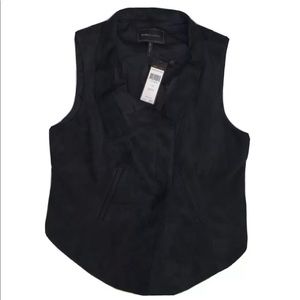 NWT BCBGMAXARIA LEATHER VEST WITH TAGS MSRP $138